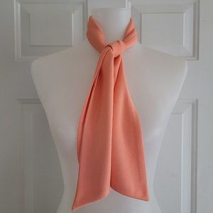 Vintage Peach Tie Neck Scarf / Pussybow